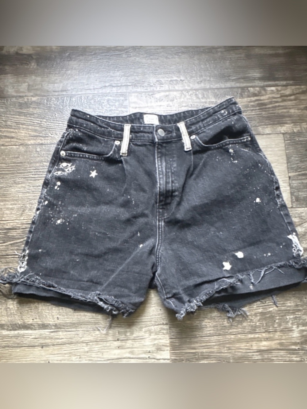 Black Distressed Women's Denim Shorts